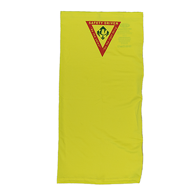 LIGHTWEIGHT FACE - NECK GAITERHI VIZ SAFETY LIME WITH WC LOGO